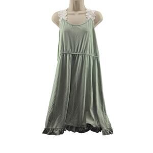 Sage Green Lace V Back Lounge Dress Womens 3XLarge